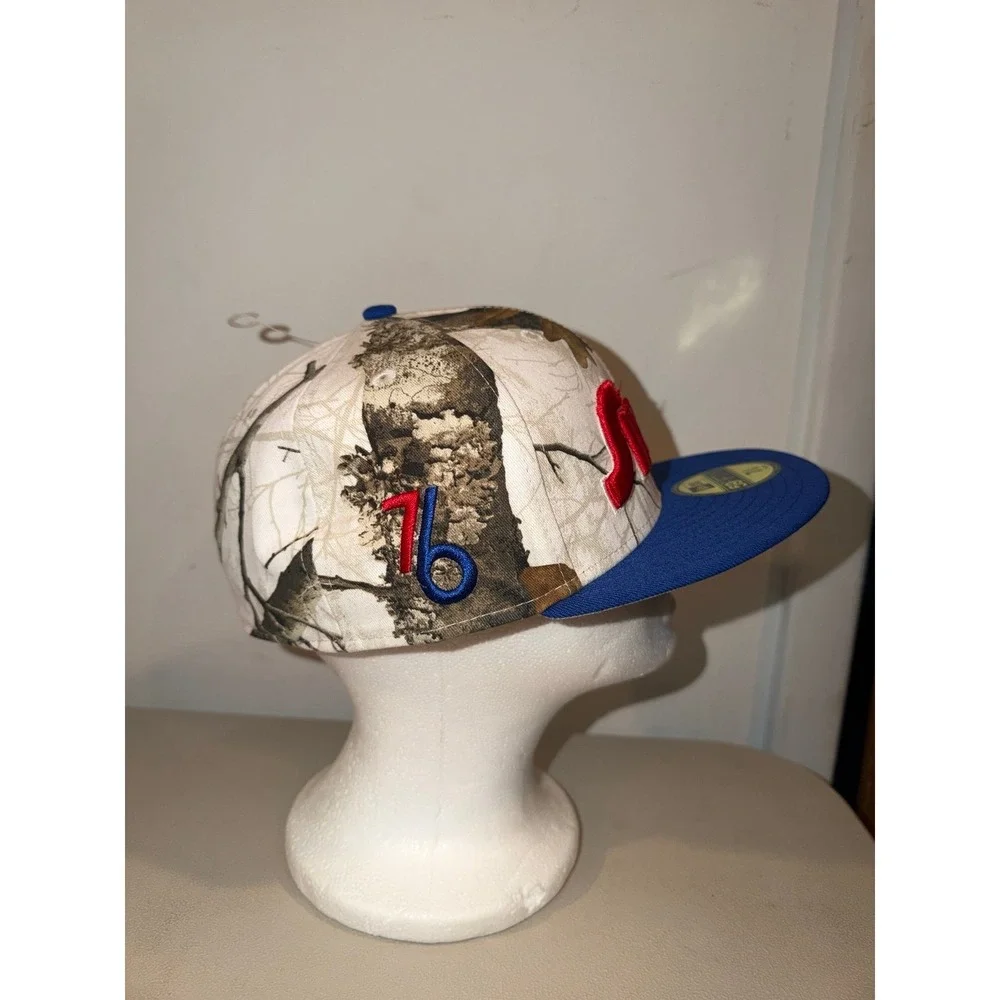 Philadelphia Sixers New Era Camo Fitted Hat. Size 7 3/8 (NWTS)